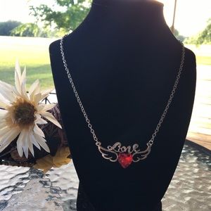 Angle Wings Heart Necklace...